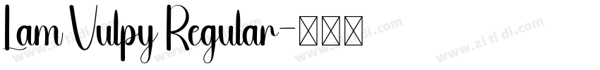 Lam Vulpy Regular字体转换